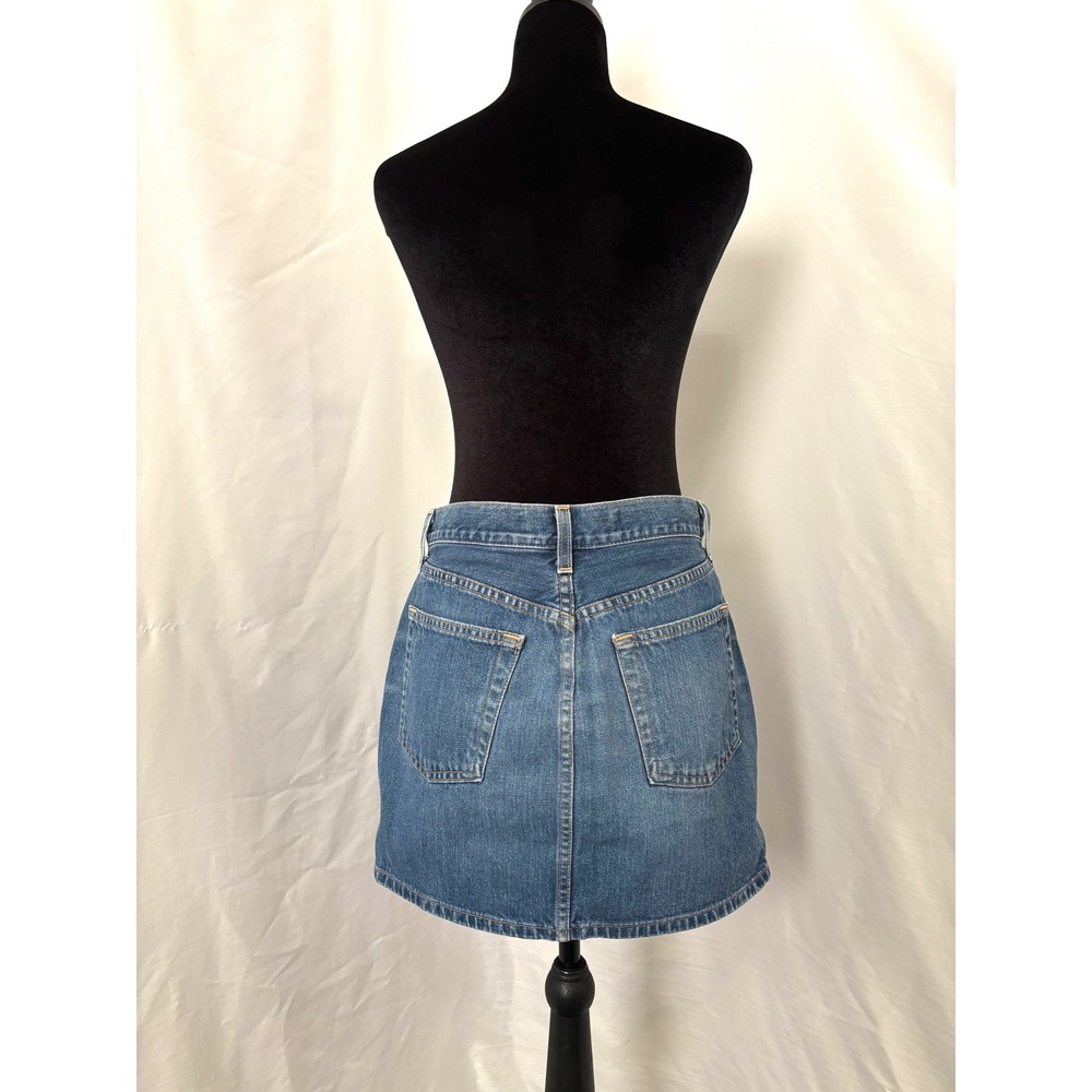 Gap Jeans Medium Wash Denim Mini Skirt Y2K Style Casual Blue Cotton Skirt - Picture 3 of 5